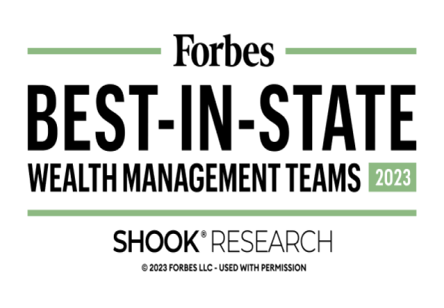 Forbes Best-In-State Wealth Management Teams 2023 Shook Research 2023 Forbes LLC Used with permission
